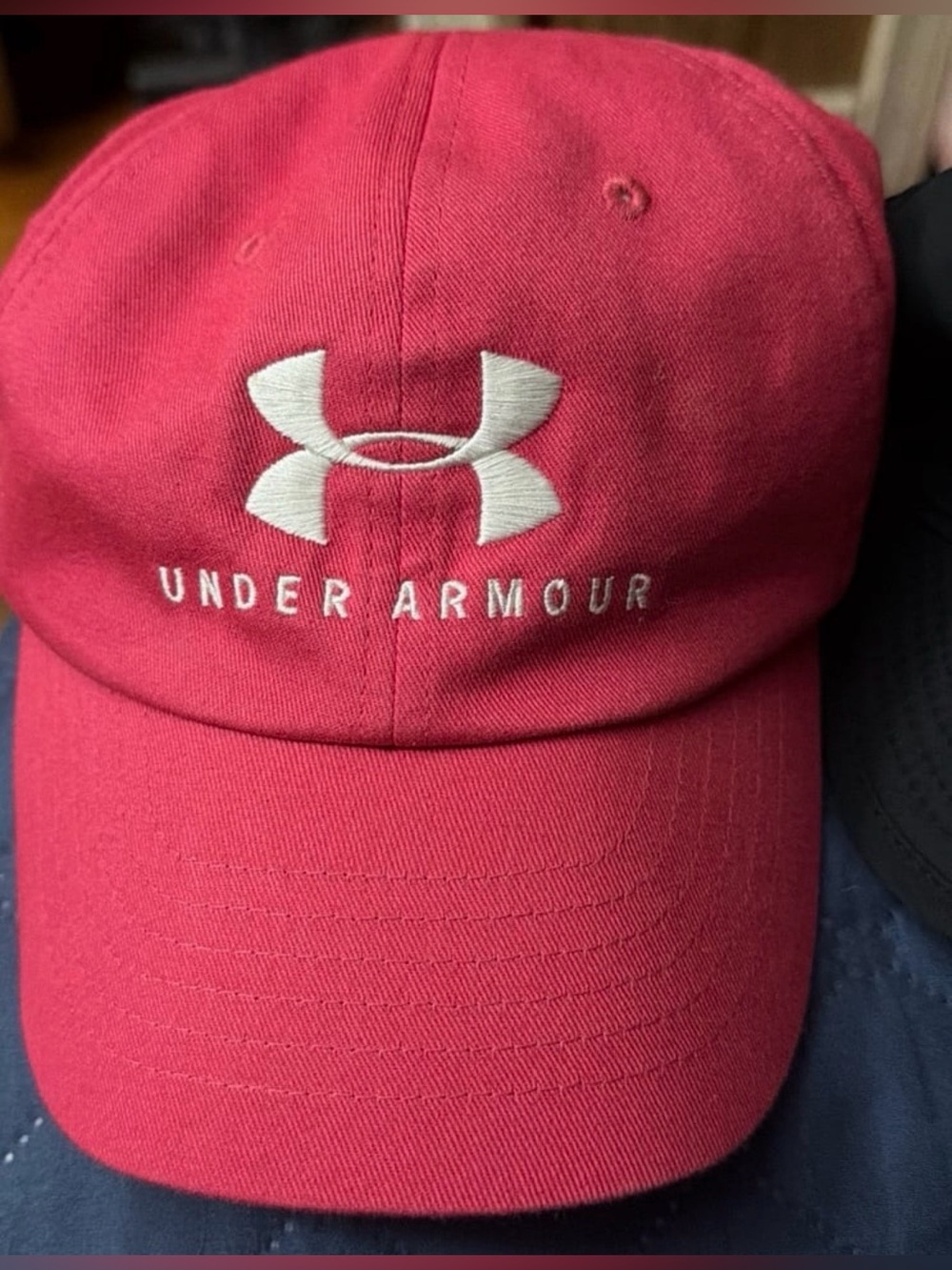 Under Armour Red Embroidered Logo Baseball Cap